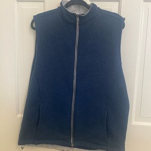 Peter Millar Blue Fleece Golf Jacket Vest Size Large
